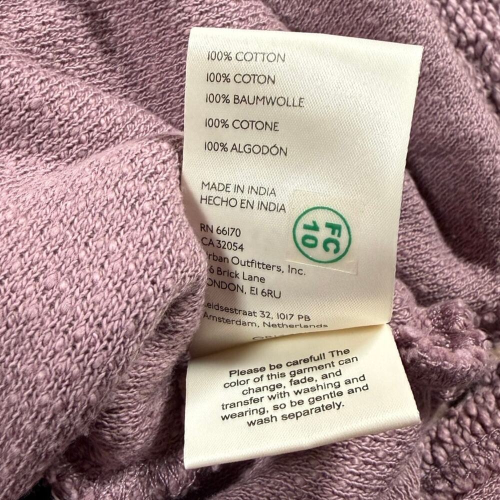 Free People We The Free Zip Neck Oversized Sweater Lavender Slouchy Pullover XS - Picture 6 of 11